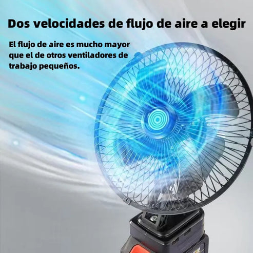 VENTILADOR RECARGABLE CON BATERÍA DOBLE