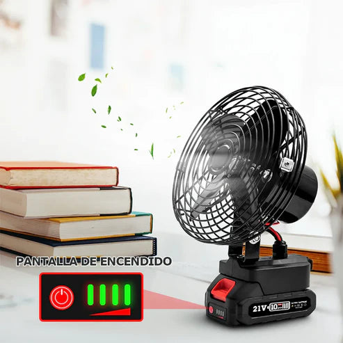 VENTILADOR RECARGABLE CON BATERÍA DOBLE